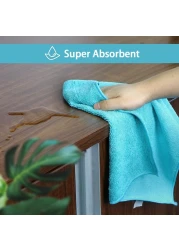 HOMEXCEL Microfiber Cleaning Cloth12 Pack Cleaning RagCleaning Towels with 4 Color Assorted115X115GreenBlueYellowPink