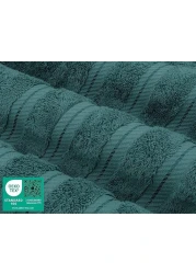 Towel Set Luxury Hotel Quality 600 GSM 100% Genuine Combed Cotton, Super Soft &amp; Absorbent Family Bath Towels 6 Piece Set - 2 Bath Towels, 2 Hand Towels, 2 Washcloths - Colonial Blue