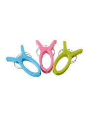 استخدام منزلي مشبك ملابس كبير متعدد الوظائف مقاوم للرياح بألوان زاهية من البلاستيك