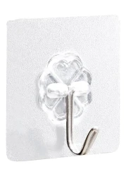 Generic Adhesive Seamless Wall Hooks Clear