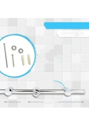 Generic Round Shaped Sliding Shower Rail Bar