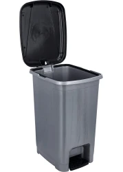 Royalford Slim Pedal Dust Bin, RF10794, 15L Plastic Waste Bin Practical Slim Bin For Bathroom, Kitchen Or Office Foot Pedal Trash Bin For Commercial Purpose, Multicolor