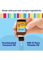 Ddrops Baby 400 Iu, Vitamin D, 90 Drops 2.5ml (0.08 FL.OZ)