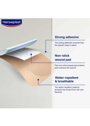 Hansaplast Universal Wound Plasters, Water-resistant, Strong Adhesion 100 Strips