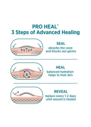 BandAid Brand Pro Heal Adhesive Bandages with Hydrocolloid Gel Pad Clinically Tested Better Healing of Minor Wounds Waterproof Bandages Sterile First Aid Bandages All One Size 10 ct