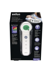 Braun 3 in 1 Forehead Food or Bath No Touch Thermometer BNT400 White