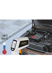 Laserliner Infrared Thermometer -38&deg;C to 365&deg;C Industrial Use, Laser Temperature Gun, Non-contact measuring device, Digital, for Outdoor Surface, Indoor Room HVAC Temp Reader, Auto-Hold Function