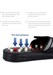 Acupressure Foot Relaxer/Foot Massager Slipper/Spring Acupressure Magnetic Therapy Sandals/Rotating Acupressure Foot Slippers for Men &amp; Women