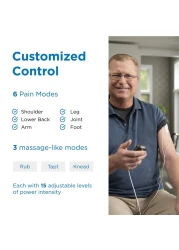 OmronMax Power Relief TENS Unit Muscle Stimulator Simulated Massage Therapy for Lower Back Arm Shoulder Leg Foot and Arthritis Pain DrugFree Pain Relief PM500