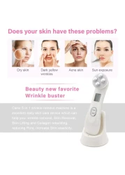 Tikiop Rf Radio Frequency Facial Machine, Skin Care Radio Frequency LED Light Therapy Anti Aging Facial Skin Tightening Facial Care System