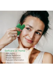 rosenicerosenice Gua Sha Facial Tools Guasha Tool Gua Sha Jade Stone Manual Massage Sticks for Jawline Sculpting and Puffiness Reducing for Face Body Relieve Muscle Tensions Reduce Festive Gifts