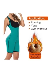 Women's Neoprene Body Shaper Hot Slimming Bodysuit &ndash; Stomach &amp; Thigh Fat Burner, Compression Tummy Control Shapewear, Waist Trimmer Sauna Suit 
