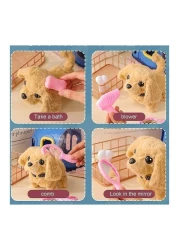 Interactive Electronic Robot Dog &ndash; Walking, Barking &amp; Tail Wagging Plush Puppy Toy for Kids,Corgi Style with Dog Cage &amp; Call Function &ndash; Perfect Birthday &amp; Holiday Gift