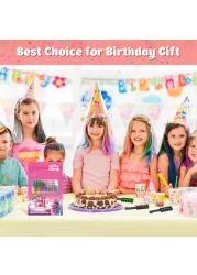 MSDADA 10 Color Hair Chalk for Girls Hair Chalk Comb Kids Temporary Hair Color Dye Teen Girl Gift Hair Stuff Accessories Makeup Kit Christmas Gifts Toys for Girls Age 6 7 8 9 10 11 12 13 Year Old