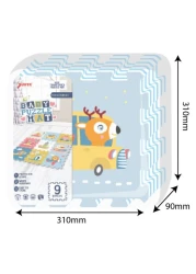 Sunta Transportation &amp; Animals Baby Puzzle Mat 9-Pieces