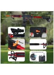 Gel Blaster Toy Gun Electric &ndash; Long Range Shooting with Scope &amp; 20,000 Gel Balls, Automatic Blaster with Tactical Attachments for Kids &amp; Adults &ndash; Outdoor Fun