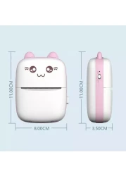 طابعة صور حرارية صغيرة محمولة طابعة لاسلكية بحجم الجيب للصور والملاحظات اتصال بلوتوث، طباعة بدون حبر، متوافقة مع أنظمة iOS وAndroid