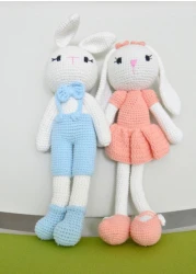 Eco-Friendly Handmade Crochet Doll: 100% Cotton Amigurumi Plush, a Cherished Treasure for Kids, Collectors, and Nursery Adornment