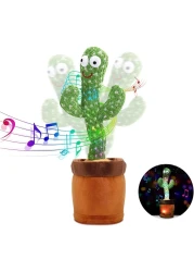 Generic Electric Dancing Cactus Toy For Baby, The Singing Cactus Toys For Kids, Mimicking Repeating Parrot Talking Cactus Toy That Can Sing And Dance USB Rechargable
