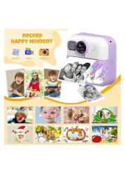 Kids Instant Print Camera for Girls &amp; Boys, 1080P Digital Toddler Camera with 32GB Card, 2.4" Screen, DIY Stickers, Portable Toy Camera for Kids Aged 3-10
