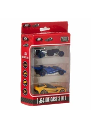 باور جوي فروم فايبر مجموعة ألعاب سيارات مصبوبة CRD108 - متعدد الألوان