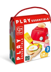Hape Pop-up Toaster Set, 3Y+, Kitchen &amp; Food Toys, Wooden Red E3190