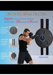 Boxing Machine for Home Workouts Fitness Boxing Machine with Music Playback, Workout Playlist, for Adults