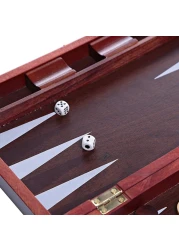 ULTIMAX Backgammon Set, Classic Board Game with Leather Case, Folding Board, Gift Package, Portable Travel Strategy Backgammon Game Set for Adults, Kids