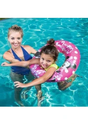 بيست واي عوامة سباحة مستديرة قابلة للنفخ بطبعة ديزني جونيور ميني - وردي 56 سم