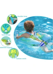 Baby Swimming Float Inflatable with Sun Protection Canopy for Age 3-30months