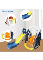 Children Indoor Playground Kids Colorful Rocket Theme Plastic Swing Slide Baby Multifunctional Toys