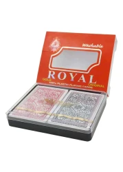 آشا بطاقات لعب ملكية ذهبية أصلية 2 قطعة