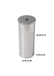 Zenna Home Toilet Paper Storage Holder with Lid Rust Resistant Stainless Steel Enclosed Toilet Paper Holder Holds 3 Rolls Modern Toilet Paper Storage and Tissue Holder Tp Holder for Bathroom