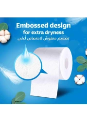 كلينكس كوتونيل مناديل ورقية ناعمة جافة بيضاء 4 رولز