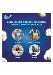 فاين كلاسيك مناديل وجه معقمة بأربع طبقات بحجم الجيب حزمة من 10