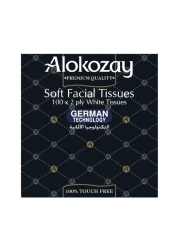 ألوكزاي مناديل وجه ناعمة بطبقتين 100 منديل