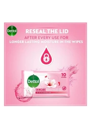 Dettol Skincare Anti-Bacterial Wipes White 10 Wipes Pack of 3