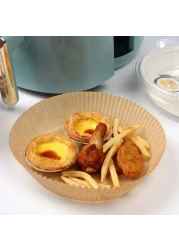 Air Fryer Paper Liners 100PCS Nonstick Disposable Liners Baking Paper for Air Fryer Oilproof Waterproof Food Grade Parchment for Baking Roasting Microwave 100Pcs63 inch