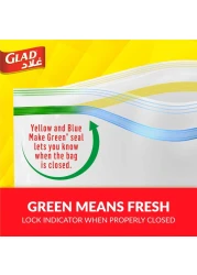 Glad Storage Zipper Bags, 50 Bags, 27.4cm x26.5cm