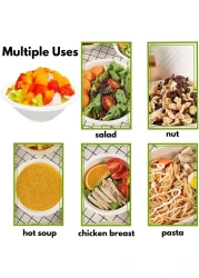 LAVISH Heavy-Duty Bagasse Biodegradable Paper Bowls, [ 10-Pack 8oz/240ml ] Compostable Bowls for Hot &amp; Cold Foods, Ideal for Soup, Ice Cream, Salad, Snacks, and Desserts (White)