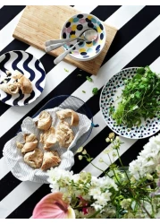 Napkin Have Loops In Different Colours White/Black 33X33cm