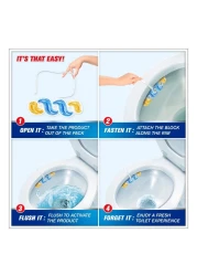 Harpic Active Fresh Sparkling Citrus 2 Toilet Rim Blocks 70g 2 PCS