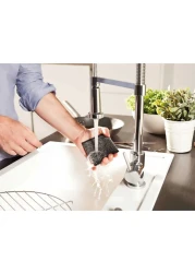 Vileda Glitzi Power Inox Dishwashing Metallic Scourer Silver 2 PCS