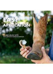 JobSite Genuine Horsehair Dauber Applicator Brush Shoe Shine Polish Cloth