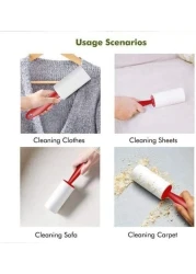Lint Roller Clothes Brush, Pet Hair Remover, Value Pack/3 Rollers, RED,