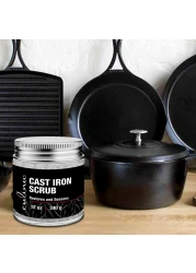 Culina Cast Iron Cleaning Restoring Scrub Removes Rust Without Scratching Care Before Cleaning Washing Seasoning 100 Natural for Cast Iron Skillets Pans Cookware