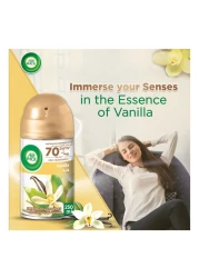 إيرويك فريشماتيك معطر جو بخاخ تلقائي برائحة حبوب الفانيليا البيضاء مع إعادة تعبئة - أبيض، 250 ملل