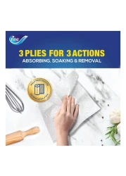 Fine Kitchen Tissue Roll Super Towel Pro 60 Sheets X 3 Ply 6 Rolls