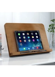 Multipurpose Foldable Reading Table Stand For Books And Also Can Use As Laptop Stand With Adjustable Strong Bamboo Material
