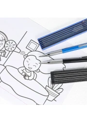 Aitikili 2mm Mechanical Pencil Set 2 Pieces Artist Carpenter Drafting Pencils 20 mm with 2 Tube Lead Refill HB 2B Art Lead Holder Metal Marker for Draft Drawing Writing Art Sketching